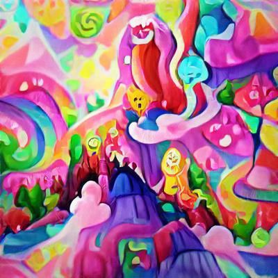 Adventure Time Meets Steven Universe in Gouache Candyland