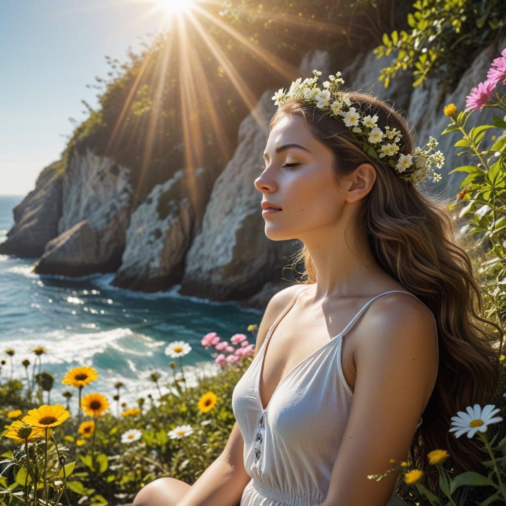 Meditation by the ocean