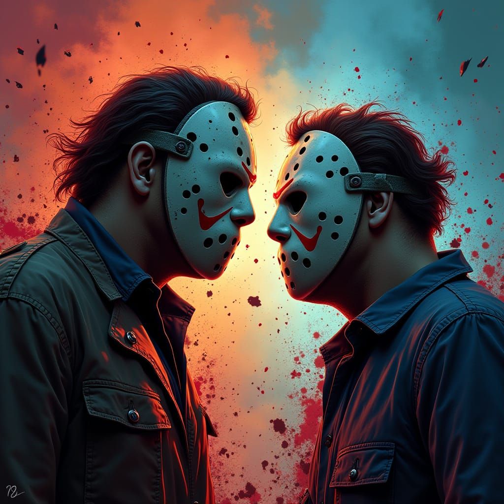 Horror Icons Unite in Vibrant Hyperrealistic Art