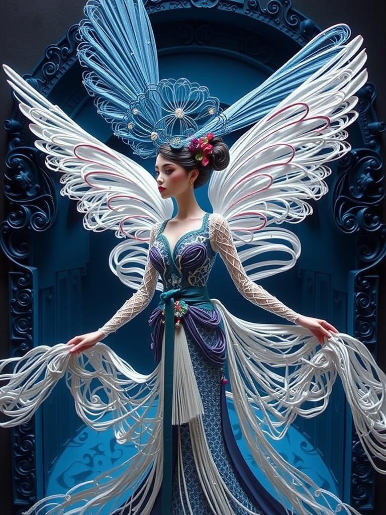 Dress made out of String