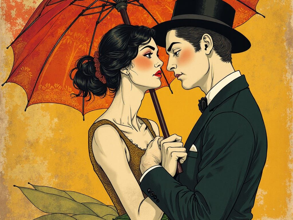 Expressive Portrait in the Style of Toulouse-Lautrec