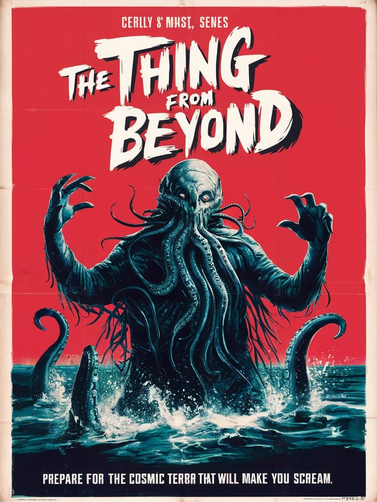 Vintage Horror Movie Poster: Cthulhu Rising
