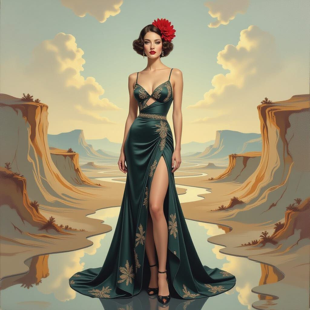 1920s Woman in Surreal Avant-Garde Fashion