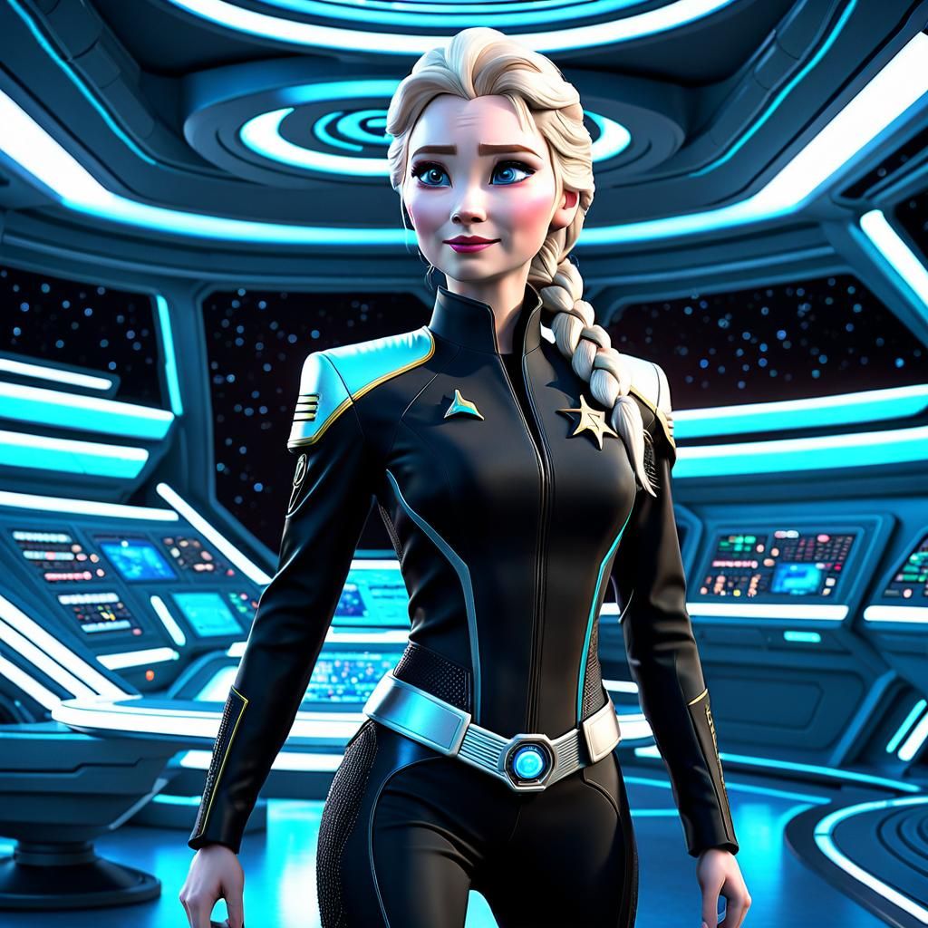 Elsa as Borg Starfleet Officer on Enterprise