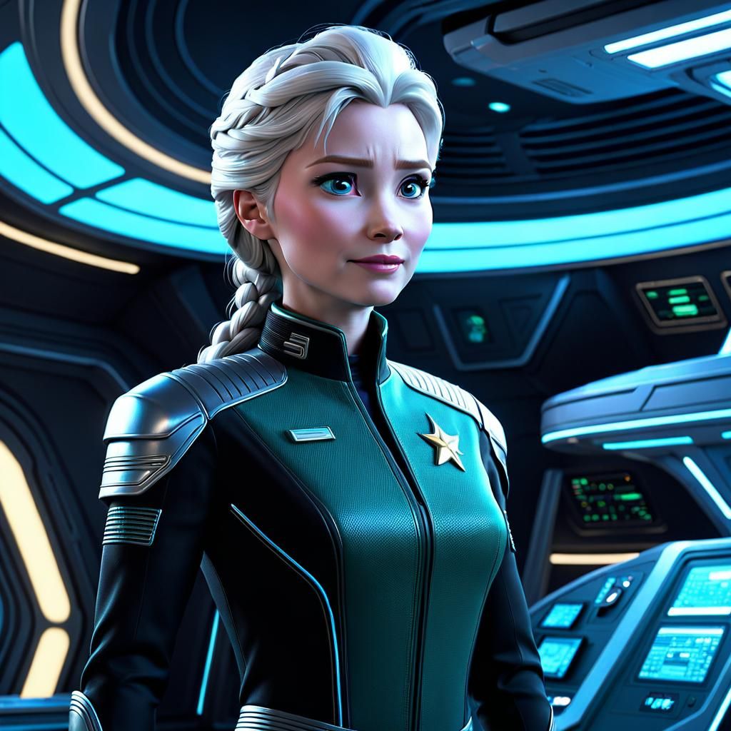 Elsa as Borg Starfleet Officer on Enterprise
