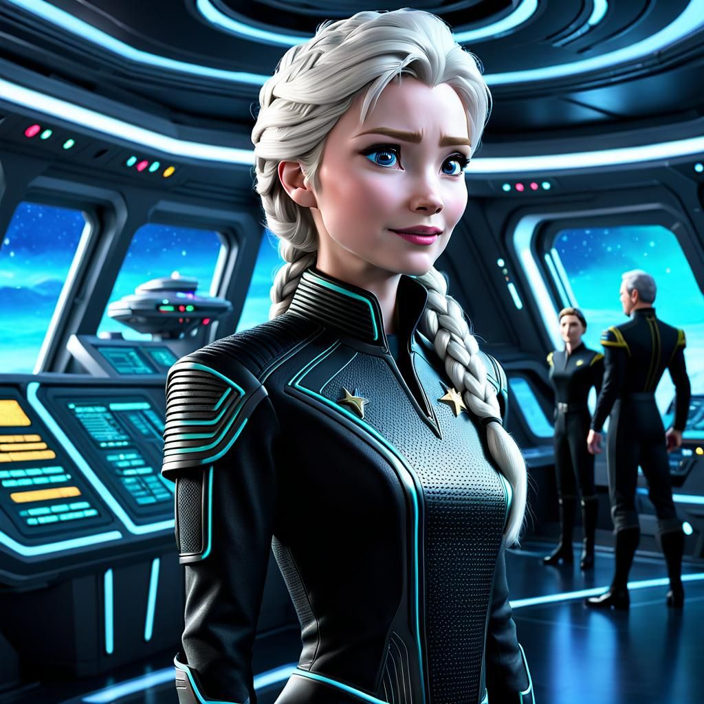 Elsa as Borg Starfleet Officer on Enterprise