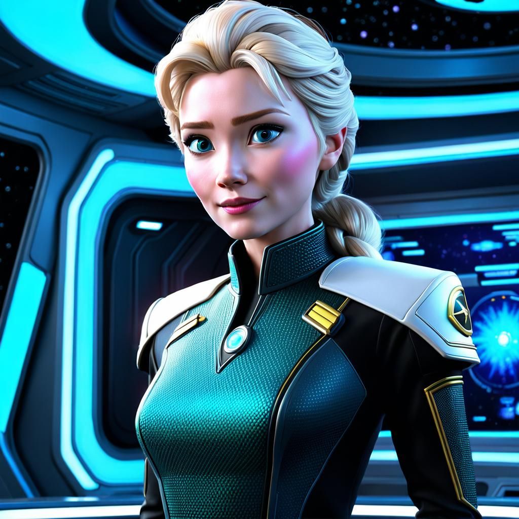 Elsa as Borg Starfleet Officer on Enterprise