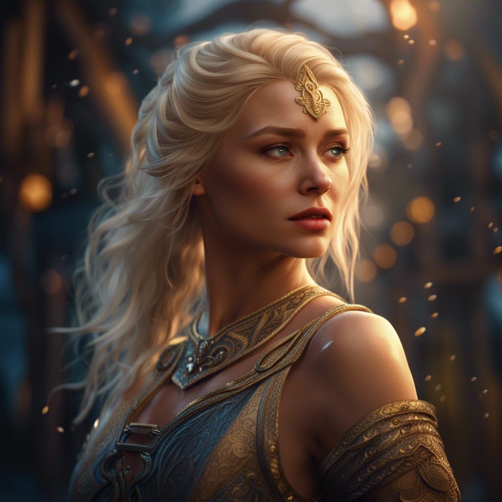 Fantasy Art of a Beautiful Blond Woman