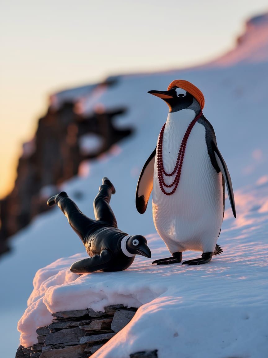 Elementary penguin singing Hari Krishna
Man, you should have seen them kicking Edgar-Allan-Poe