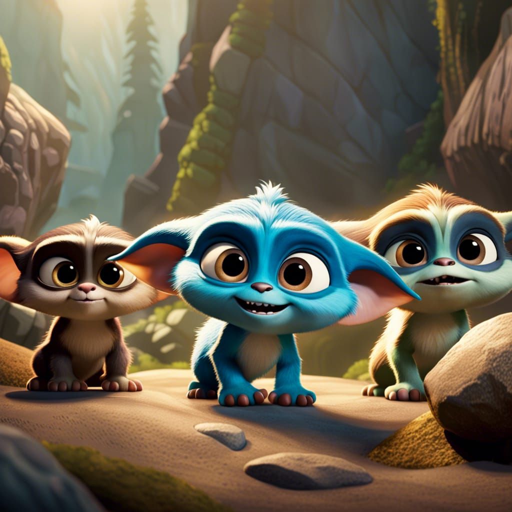 Cute Gremlins Teamwork: Cinematic Animation