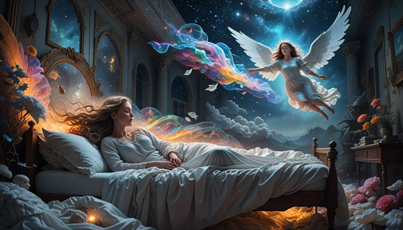 "The coming of the guardian angel"