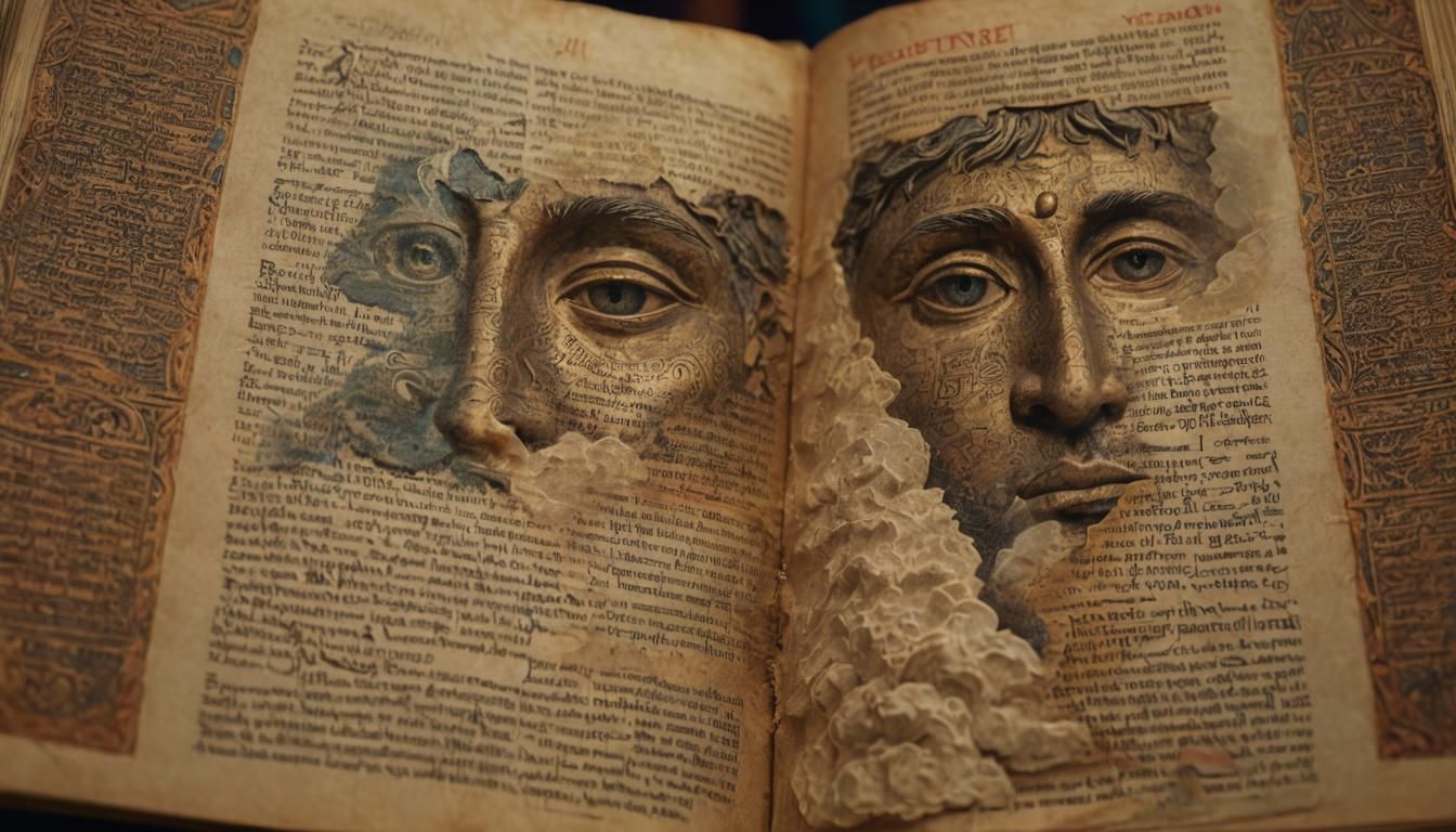 Ancient Book Pages Transform Into Surreal Landscapes