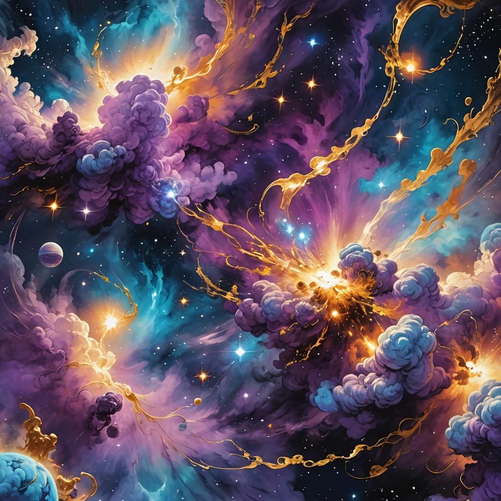 Cosmic Contraction in Cinematic Comic Book Art