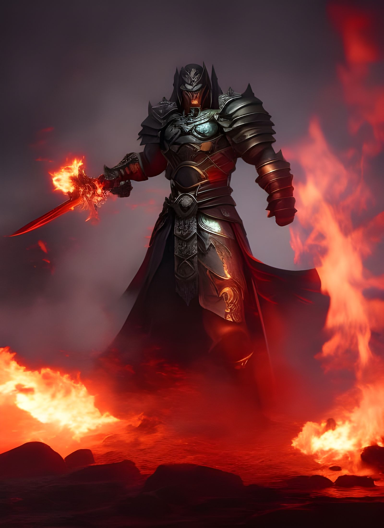 Lord of Smoldering Filth: Dark Fantasy Portrait