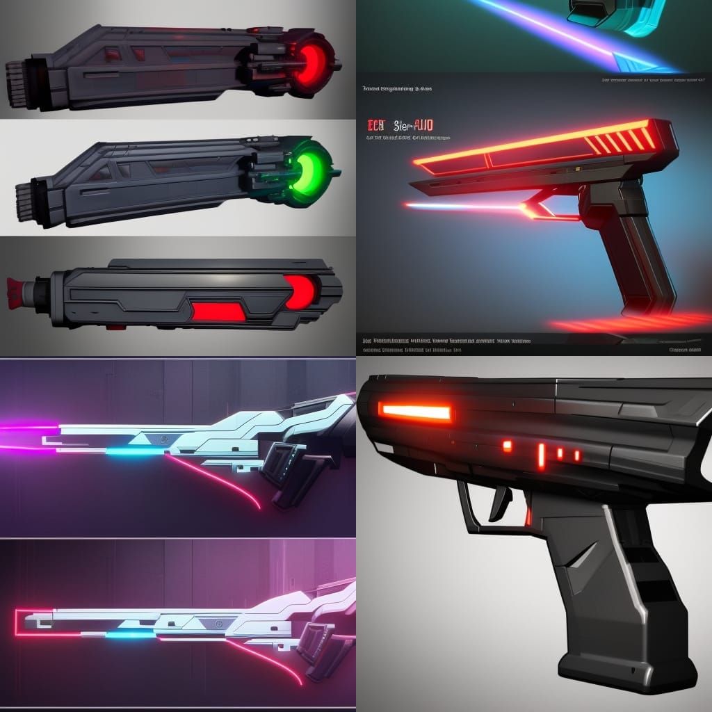Cyberpunk Planet Destroyer Weapon in Neon Style