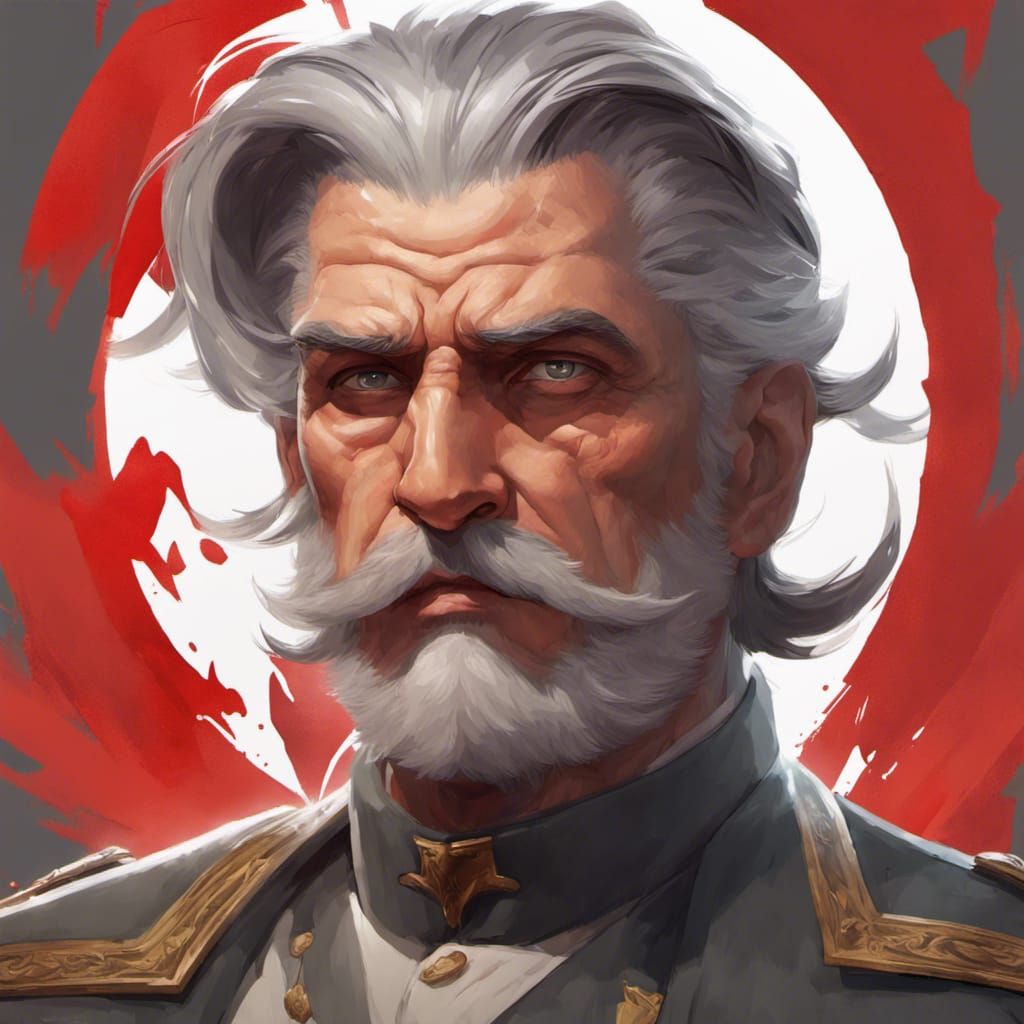 Detailed Portrait of a Muscular Man with Eye Patch