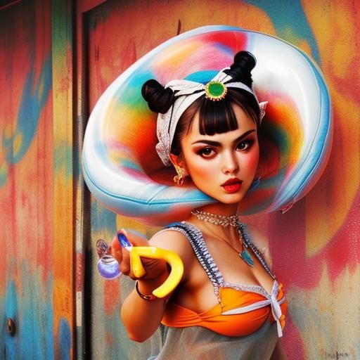 Psychedelic Surreal Portrait in 3D