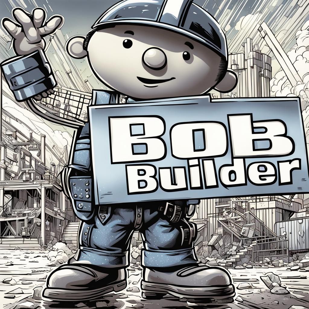 Bob the Builder in Comic Book Art Style