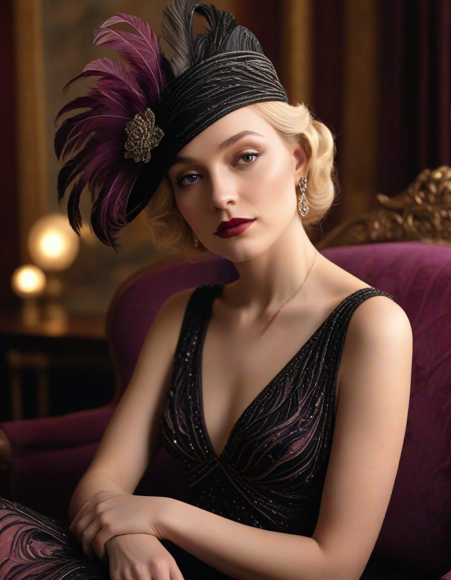 Old Hollywood Glamour in Art Deco Style