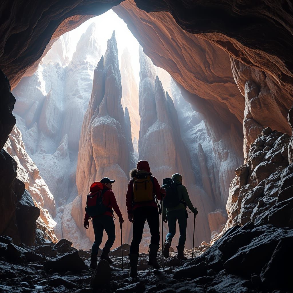 Hiking Crew Explores Magnificent Iranian Cave in 3D