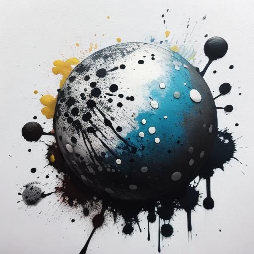 Splatter art, globular ink