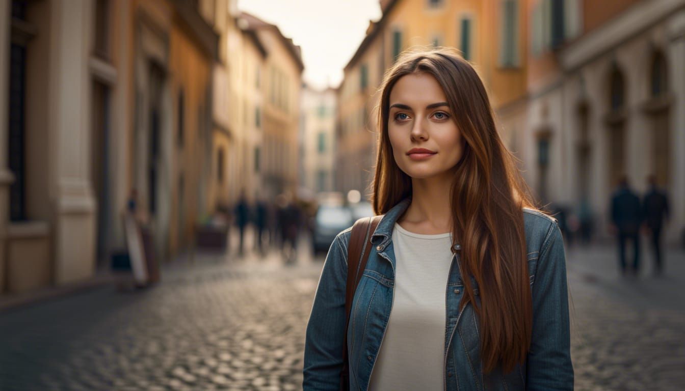 Young woman in Rome