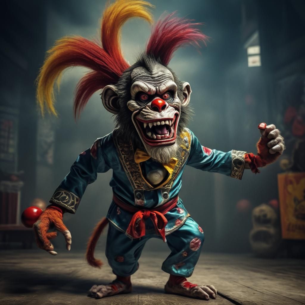 Zombie Monkey Clown Karate Master: Maniacal Grin