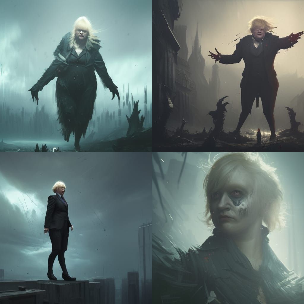 Boris Johnson Creates a Monster: Dark Fantasy Art