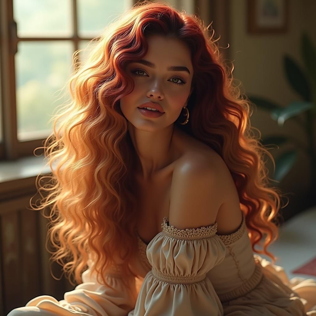 Burgundy to Blonde Hair in Fantasy Art Style