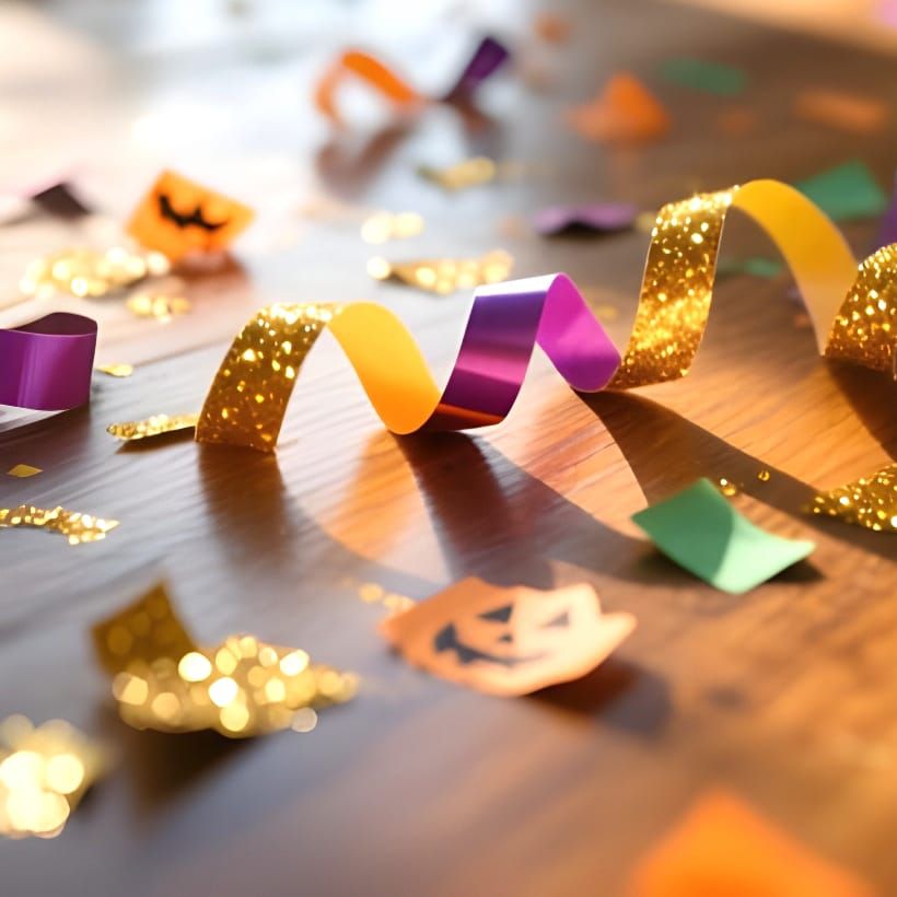 Halloween Confetti in Golden Hour Sunlight