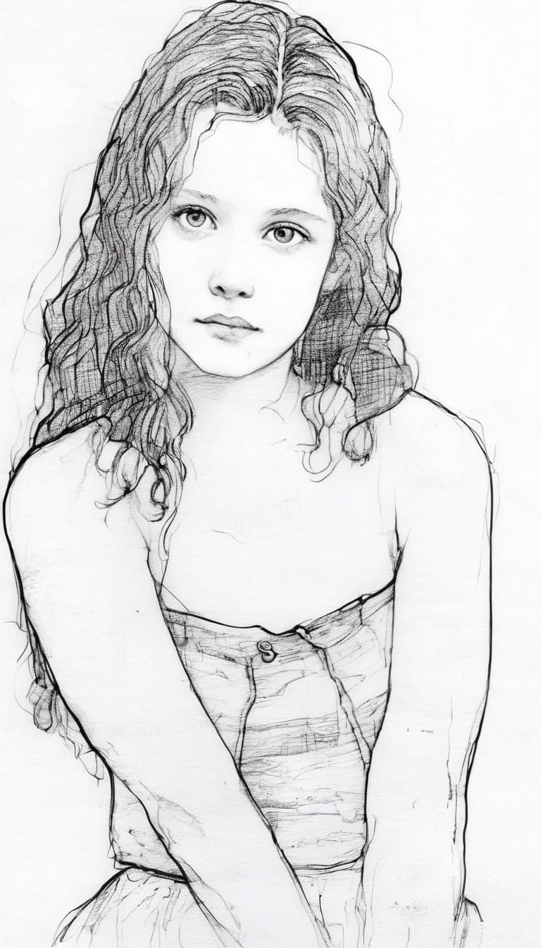 Renaissance-Inspired Portrait of a Young Girl