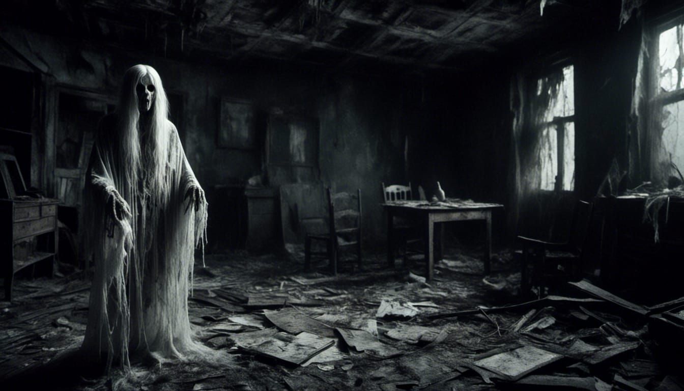 A chilling photograph of a malevolent ghost