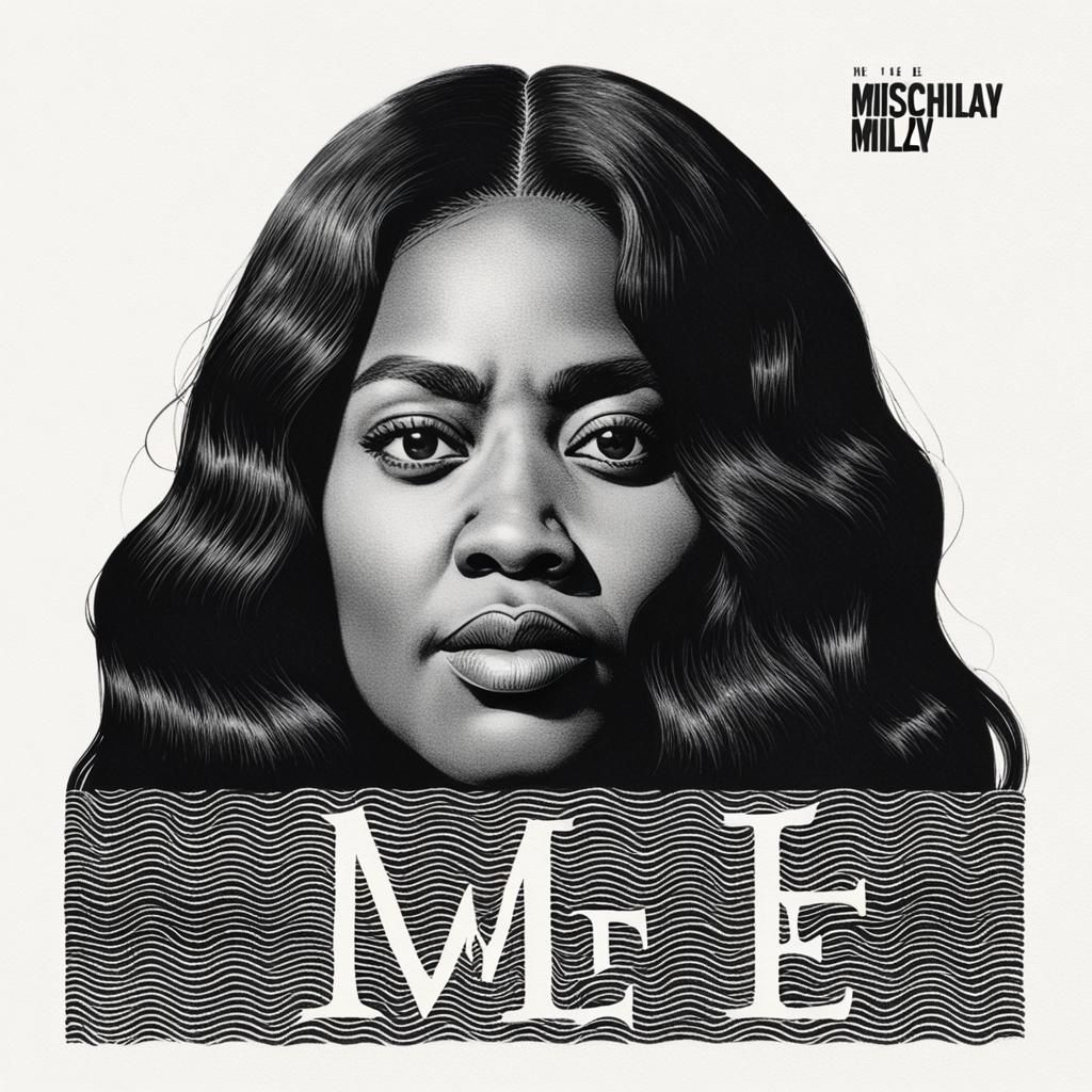 Retro Album Cover Art Featuring Woman's Face