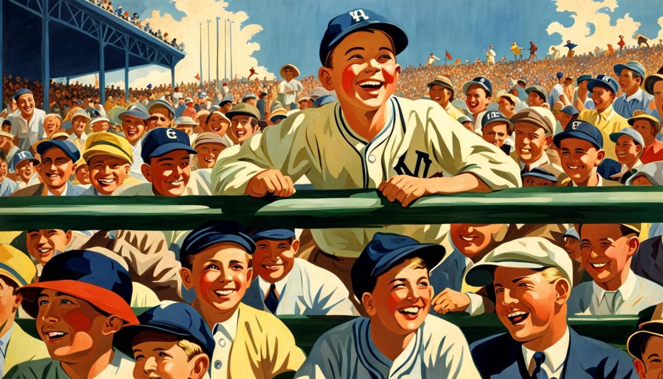 1932 World Series: Cheerful Boy at the Ballgame