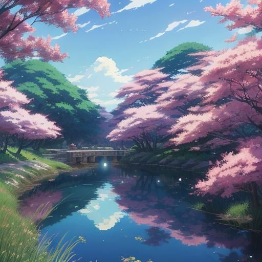 K-Pop Scene in Studio Ghibli Anime Style