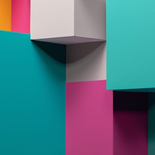 Minimalist Geometric Squares in Pastel Colors