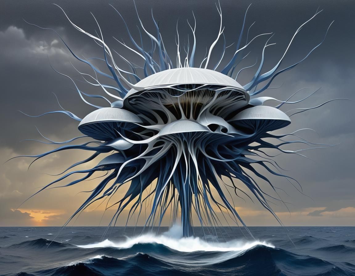 Dancing Neurons Mothership in Immaculatism, 3D Art