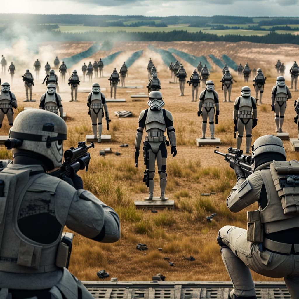 Stormtroopers Training at Ash Ranges: Digital Matte Painting