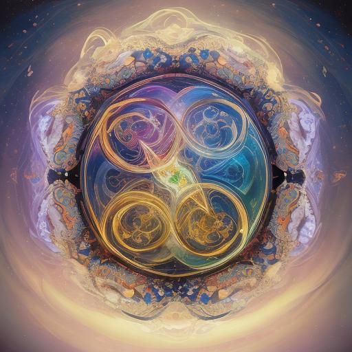 Person Surrounded by Swirling Musical Notes