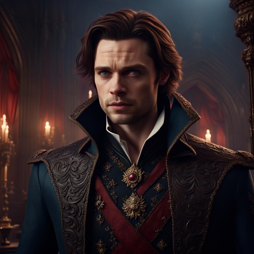 Sebastian Stan as Vampire Prince: Detailed Matte Painting