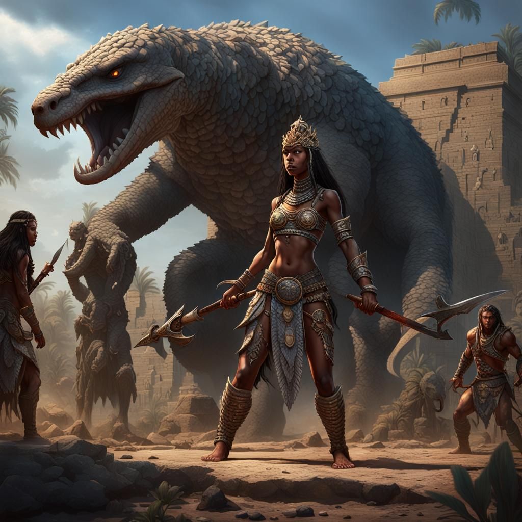 Naga Warriors Clash with Pangolin in Cemetery