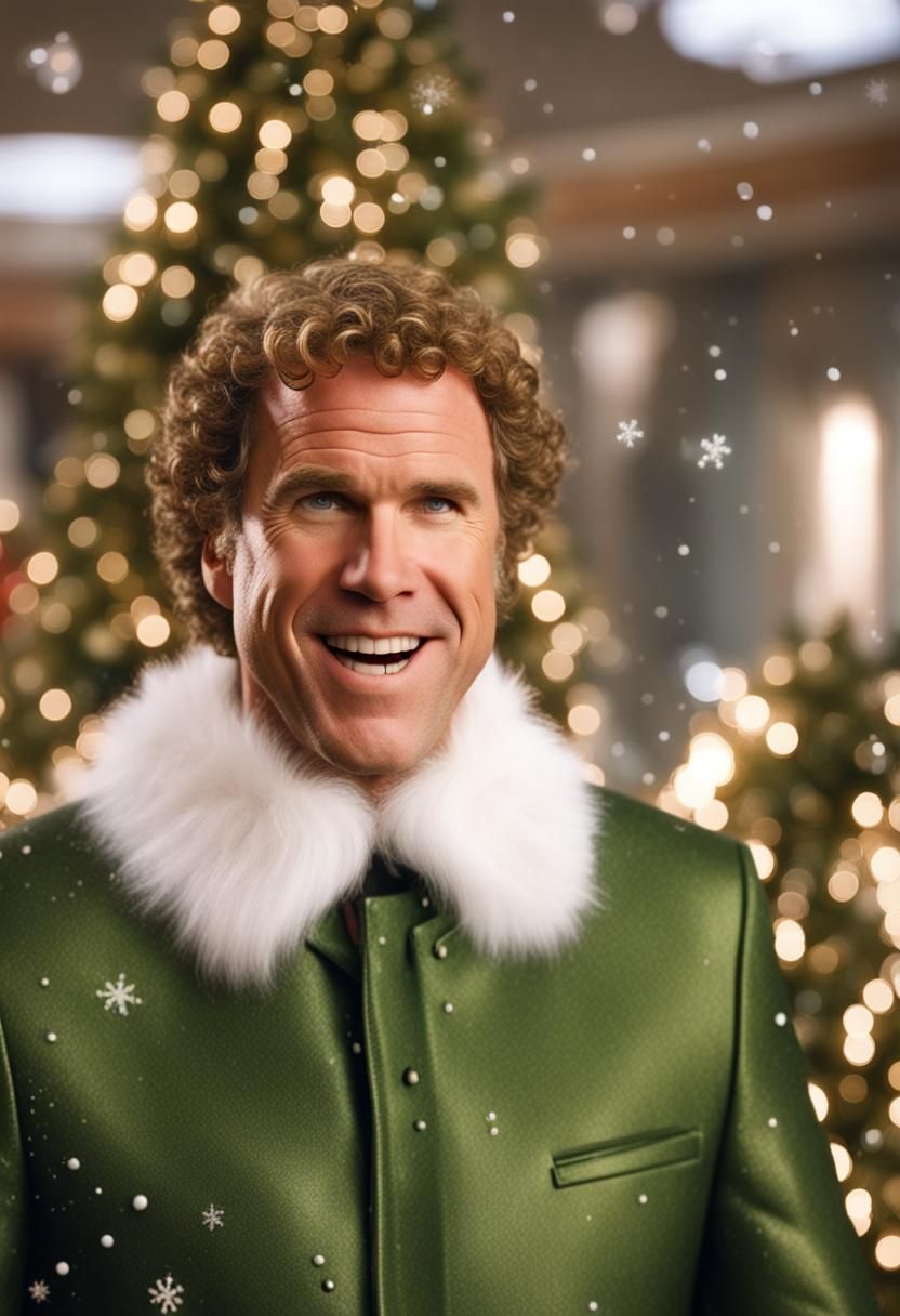 Will Ferrell Smiling at Christmas