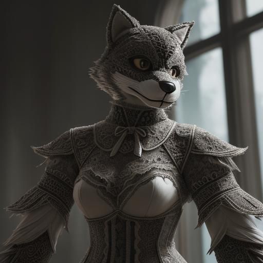 Hyperrealistic Fursuit with Intricate Embroidered Details