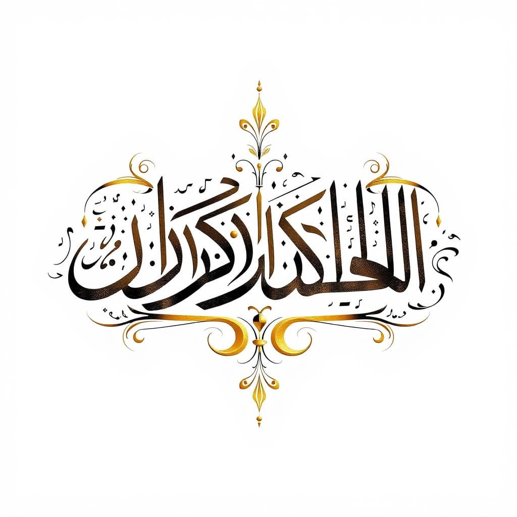 Elegant Arabic Calligraphy Text Logo in Digital Habibi Style
