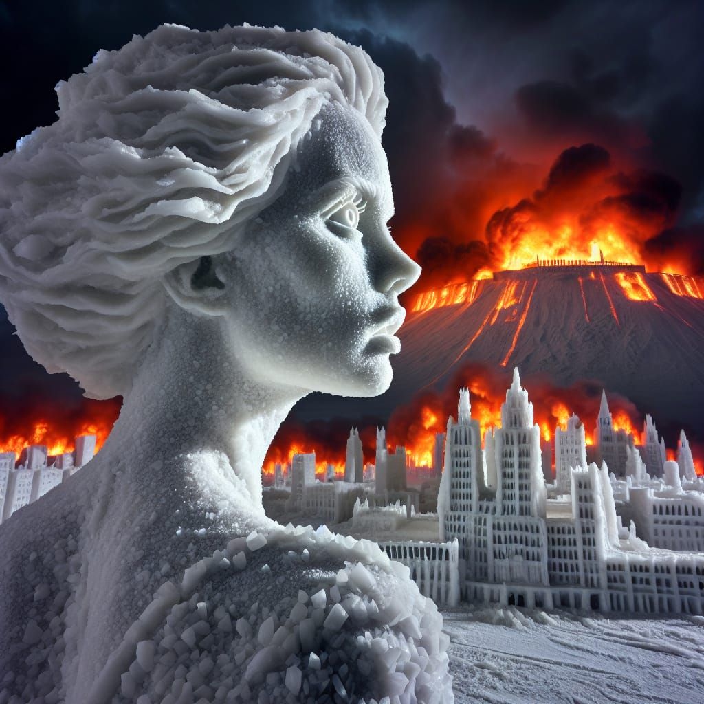 Salt Statue Gaze: Flaming City, Biblical Wrath