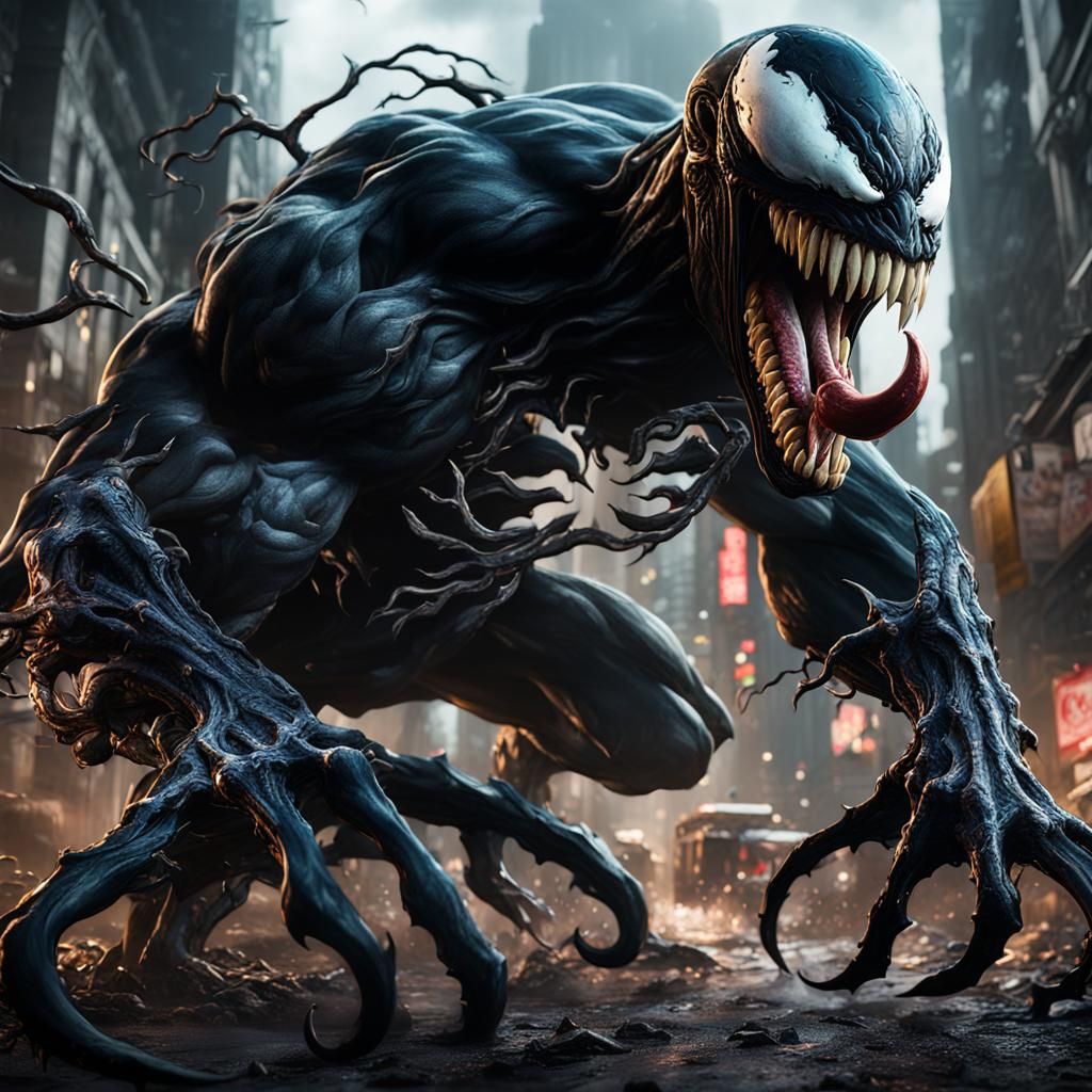 Detailed Matte Painting of Venom in 8K