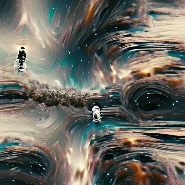 Vibrant Interstellar Space Scene