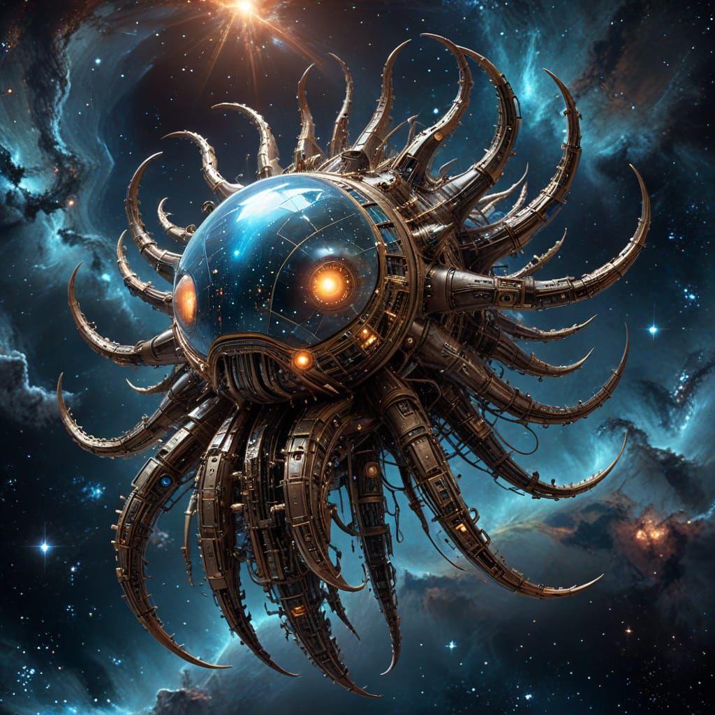 Biomechanical Space Leviathan Observing Nebula