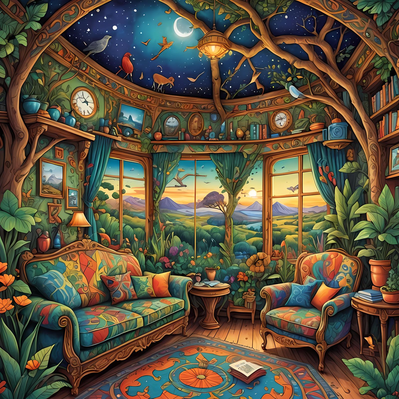 Enchanting Fairytale Landscape Illustration