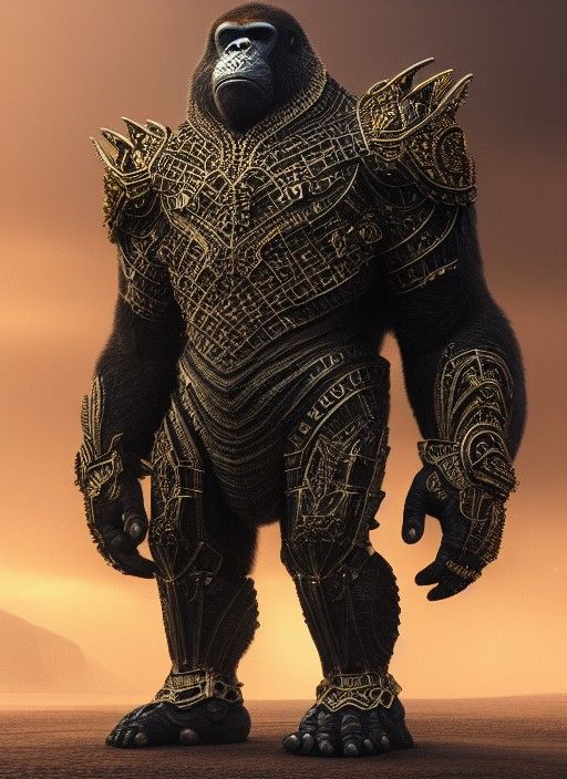 King Kong in Black Crystal Mech Armor